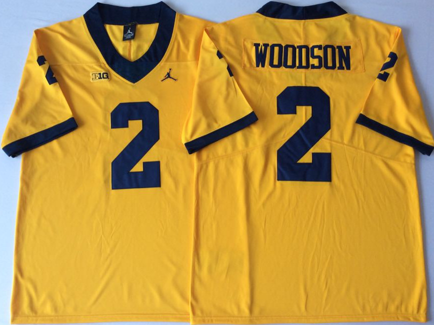 NCAA Men Michigan Wolverines YELLOW 2 WOODSON